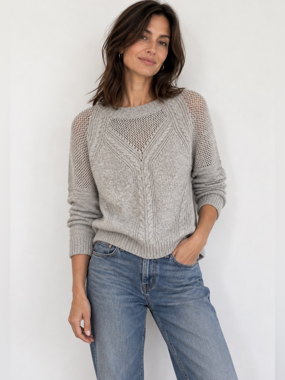 Banana Republic Cable Knit Crewneck Sweater